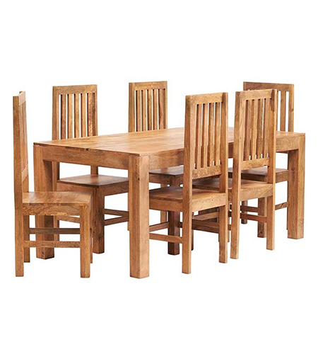 WOODEN TABLE & CHAIRS